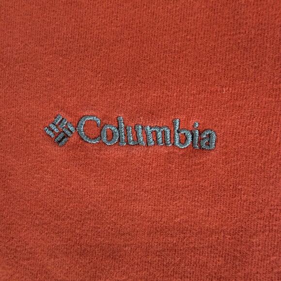 Columbia Henley Fall Orange Sz L Tall Midweight Casual Workstyle 100% Cotton - Picture 4 of 9